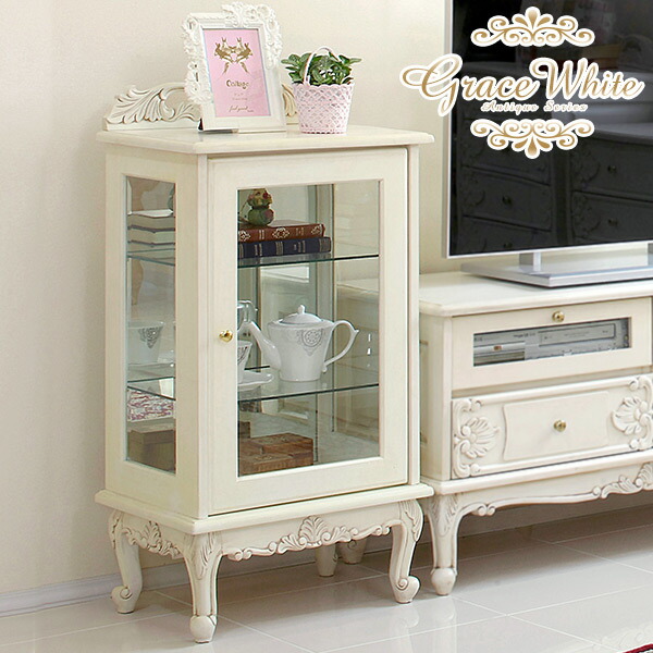 楽天市場】キャビネット アンティーク 白 ホワイト 猫脚 アンティーク