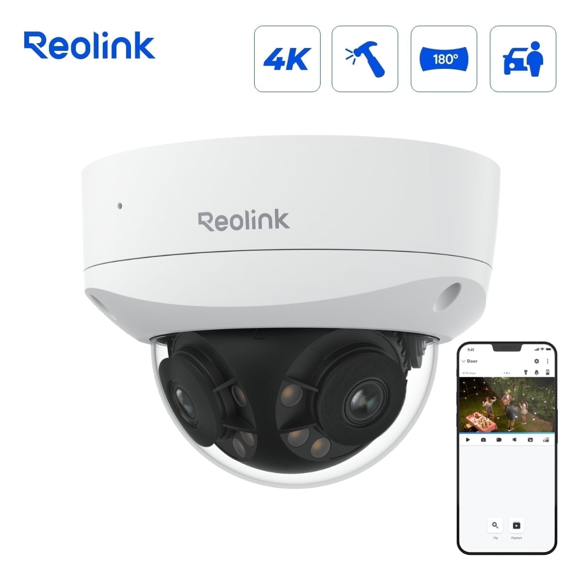 Reolink Duo 4K 8MP HD Security Home 2V PoE Camera IK10 Vandal
