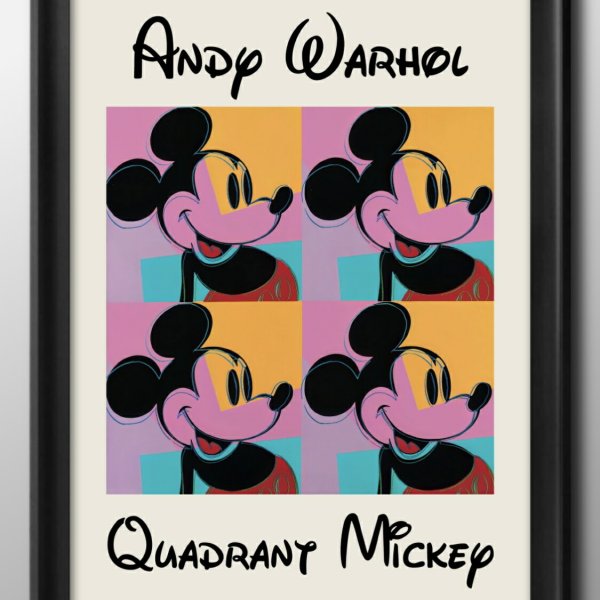 模写】限定100枚 アート品 アンディ・ウォーホル ミッキーマウス 模写