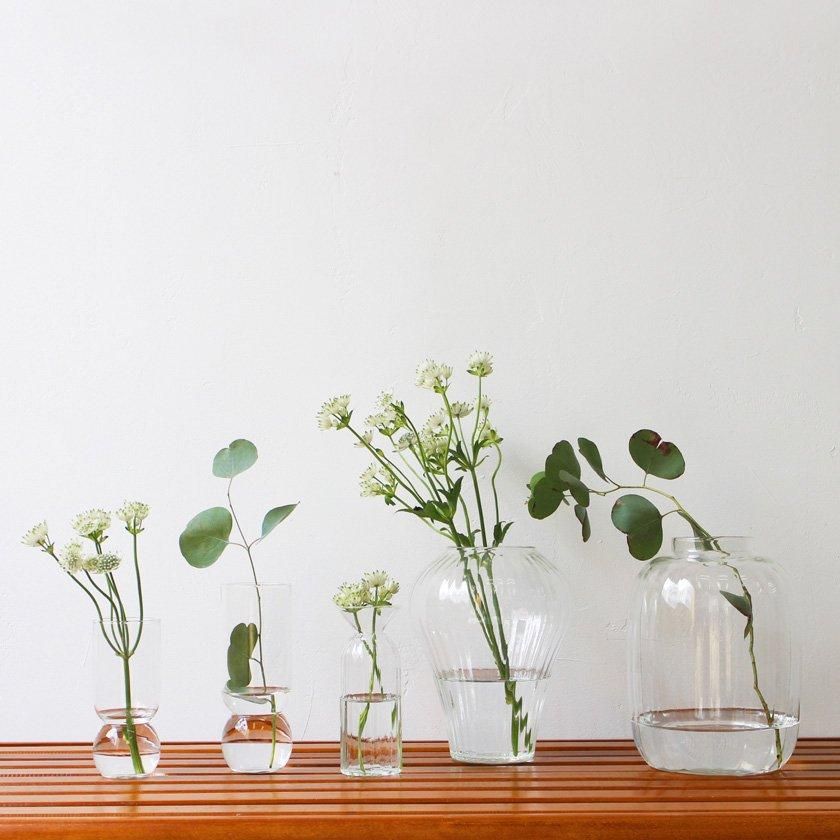 瀬戸内 です 大きな 手吹き ウラン ガラス フラワーベース 瀬戸内 です