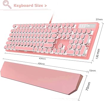 Amazon.com: MageGee Typewriter Mechanical Gaming Keyboard, Retro