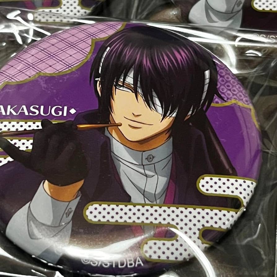 銀魂 攘夷志士 缶バッジ 高杉晋助 銀魂 × MOUXUYY 水墨缶バッジ 水墨チェキ