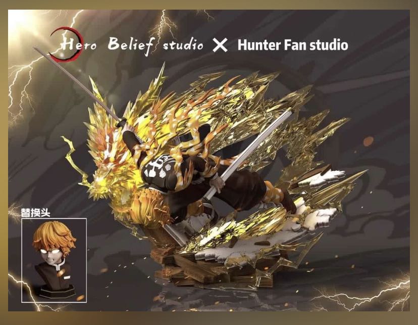 鬼滅の刃 我妻善逸 火雷神 フィギュア Hero Belief studio 鬼滅の刃