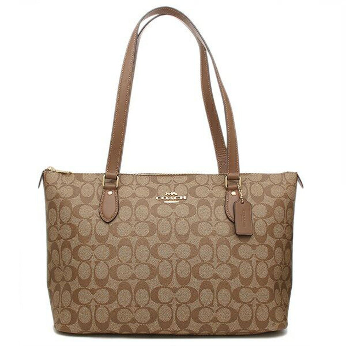 Coach ロゴ入りハンドバッグ ブラウン/ベージュ