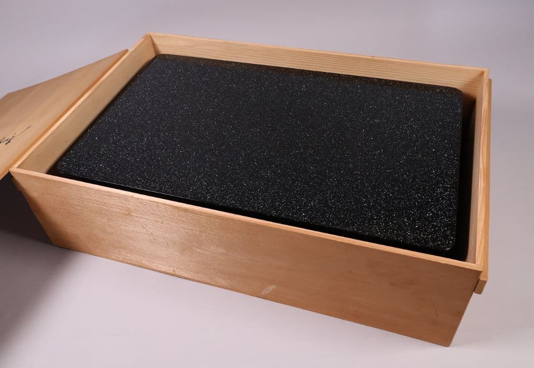 輪島塗 若島量平 青貝梨子地 花台 57 36cm 共箱 木製 平卓 MB62