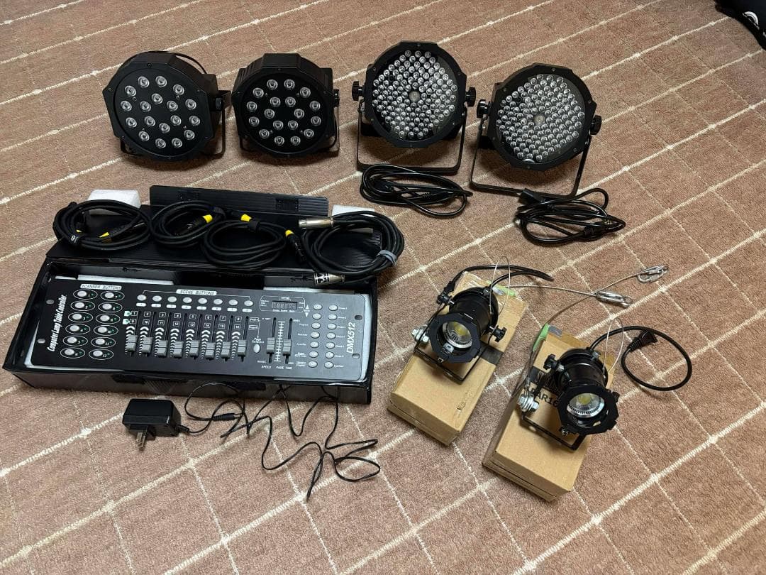 LEDパーライト他とDMXコントロールパネルセット LEDパーライト他とDMXコントロールパネルセット