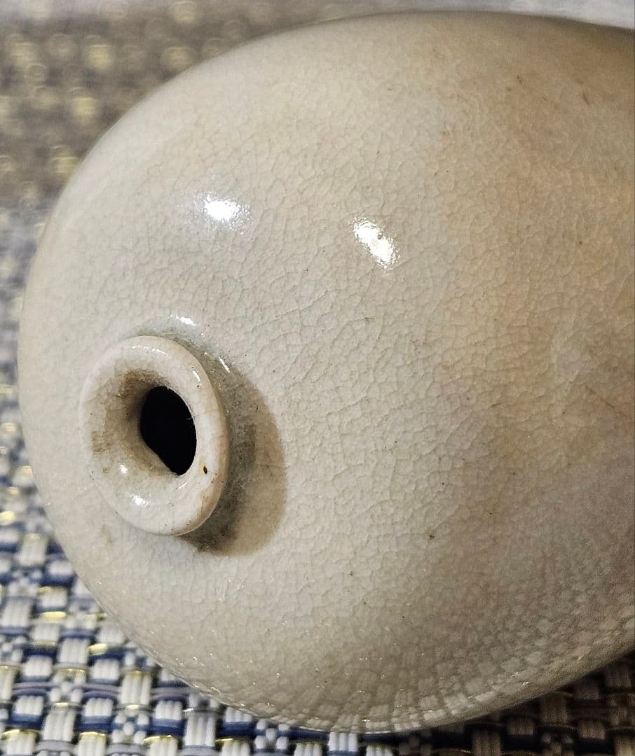 中国古陶磁器 中国古美術 古玩 清朝 清代 白磁 点緑釉 小壺