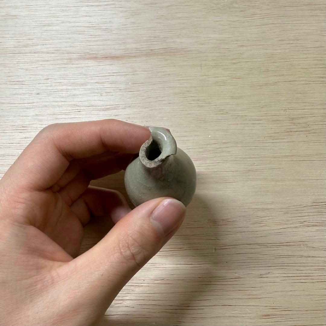 古美濃 古瀬戸 盃 小徳利 涙壺 灰釉 江戸時代 御深井 太白