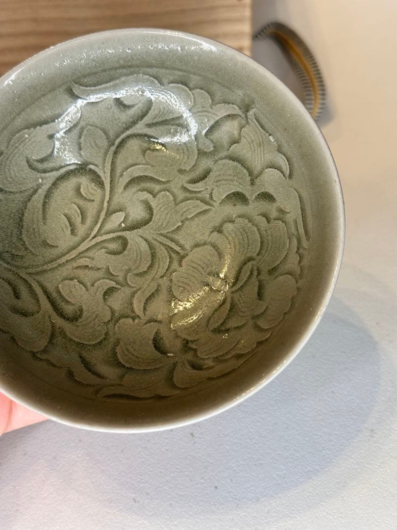 宋代 耀州窯 高台 小杯 青磁 共箱付 中国古陶磁 コレクション 2026年