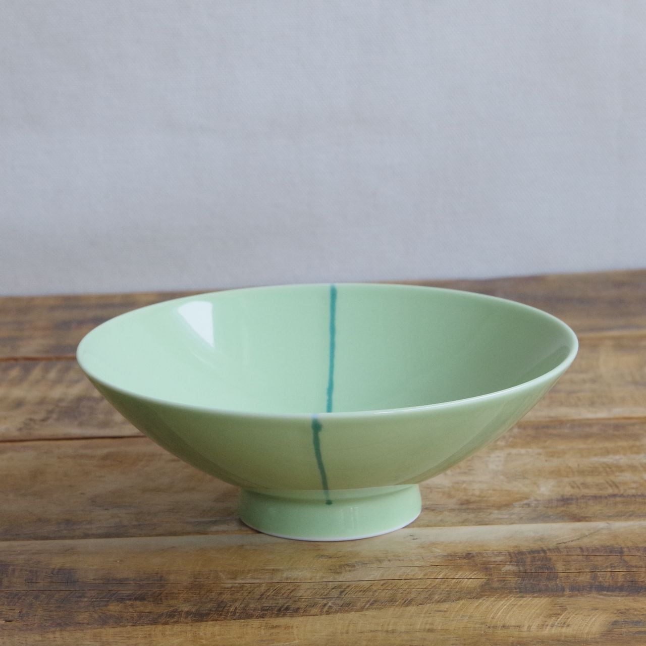 新品】 白山陶器（波佐見焼） 平茶碗 飯碗 L-1 グリーン きみどり 一