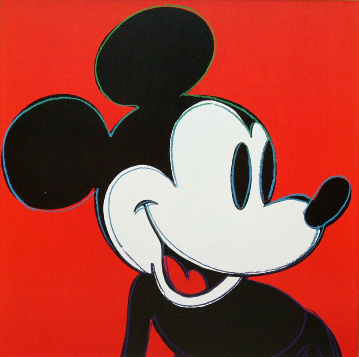模写】限定100枚 アート品 アンディ・ウォーホル ミッキーマウス 模写